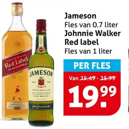 Hoogvliet Jameson , johnnie walker aanbieding