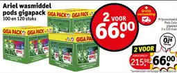 Kruidvat Ariel Wasmiddel Pods Gigapack aanbieding