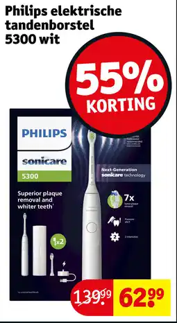 Kruidvat Philips Elektrische Tandenborstel 5300 wit aanbieding