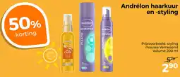 Trekpleister Andrélon haarkuur en styling aanbieding
