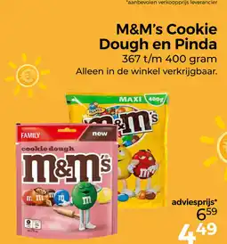Trekpleister M&m's cookie dough en pinda aanbieding
