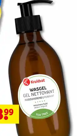 Kruidvat Kruidvat wasgel / gel nettoyant tea tree aanbieding