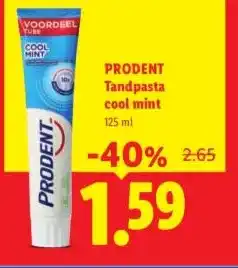 Lidl PRODENT Tandpasta cool mint aanbieding