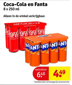 Kruidvat Coca-cola en fanta aanbieding