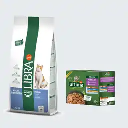 Zooplus 12 kg Libra droogvoer voor katten + 8 x 85 g Ultima Sterilized natvoer gratis! aanbieding