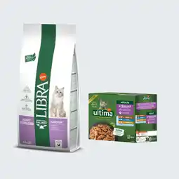 Zooplus 12 kg Libra droogvoer voor katten + 8 x 85 g Ultima Sterilized natvoer gratis! aanbieding