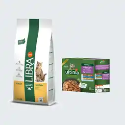 Zooplus 12 kg Libra droogvoer voor katten + 8 x 85 g Ultima Sterilized natvoer gratis! aanbieding