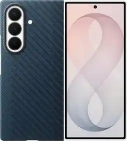 Coolblue Samsung Galaxy Z Fold 8 Ultra Carbon Back Cover met Magneet Blauw aanbieding