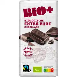 Dekamarkt Bio+ Chocoladereep extra puur aanbieding