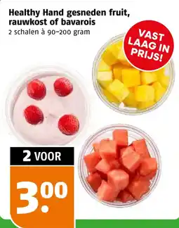 Poiesz Healthy Hand gesneden fruit, rauwkost of bavarois aanbieding