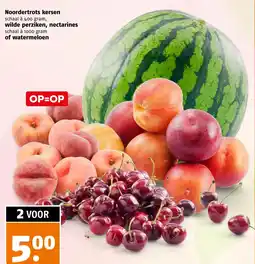 Poiesz Noordertrots kersen, wilde perziken, nectarines of watermeloen aanbieding