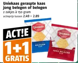 Poiesz Uniekaas geraspte kaas aanbieding