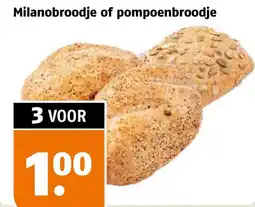 Poiesz Milanobroodje of pompoenbroodje aanbieding