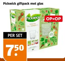 Poiesz Pickwick giftpack met glas aanbieding