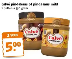 Poiesz Calvé pindakaas of pindasaus mild aanbieding