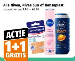 Poiesz Alle Nivea, Nivea Sun of Hansaplast aanbieding