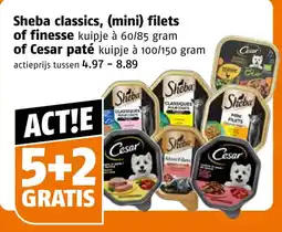 Poiesz Sheba classics, (mini) filets of finesse of Cesar paté aanbieding
