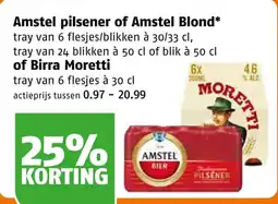 Poiesz Amstel pilsener of Amstel Blond* aanbieding