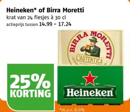 Poiesz Heineken* of Birra Moretti aanbieding