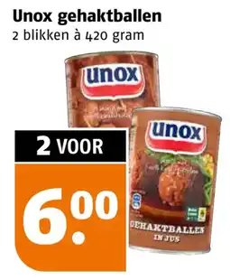 Poiesz Unox gehaktballen aanbieding
