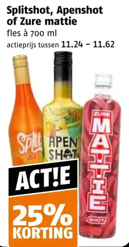 Poiesz Splitshot, Apenshot of Zure mattie aanbieding
