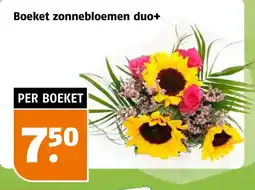 Poiesz Boeket zonnebloemen duo+ aanbieding