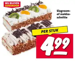 Nettorama Slagroom- of mokka-schnitte aanbieding