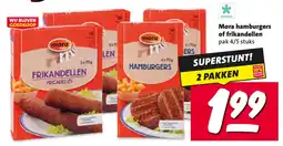 Nettorama Mora hamburgers of frikandellen aanbieding