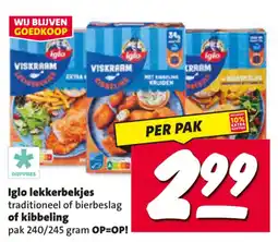 Nettorama Iglo lekkerbekjes aanbieding