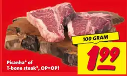 Nettorama Picanha of T-bone steak aanbieding
