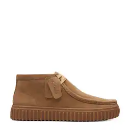 Wehkamp Clarks Torhill hi suède veterboots cognac aanbieding