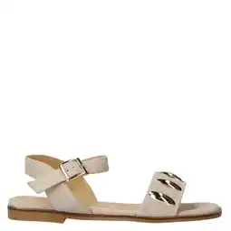 Wehkamp Babouche suède sandalen beige aanbieding