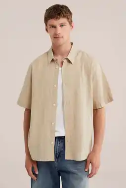 Wehkamp WE Fashion relaxed casual overhemd met linnen zand aanbieding
