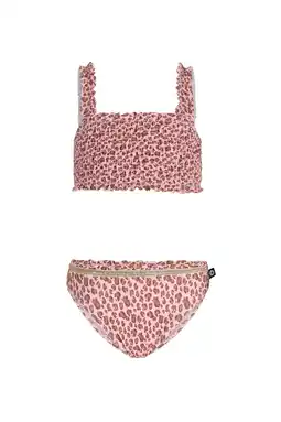 Wehkamp Like Flo crop bikini met panterprint roze aanbieding