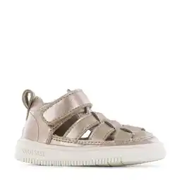Wehkamp Shoesme leren sandalen roségoud aanbieding