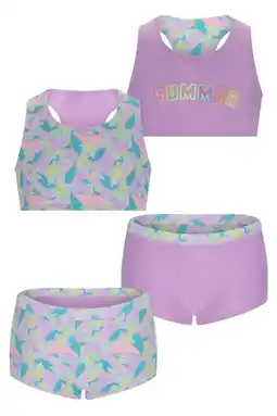 Wehkamp B.Nosy reversible halterbikini lila/multicolor aanbieding