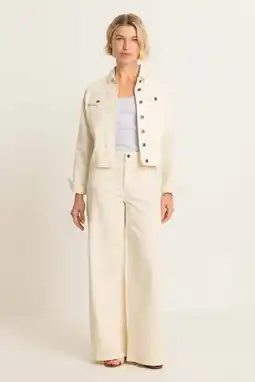 Wehkamp Expresso highwaist wide leg jeans crème aanbieding