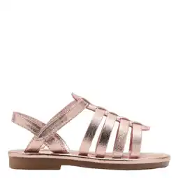 Wehkamp Mango Kids sandalen metallic roze aanbieding