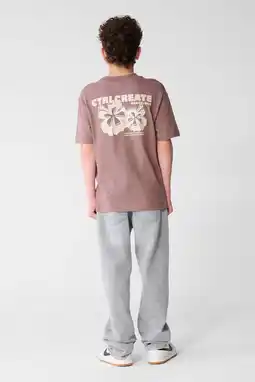 Wehkamp Shoeby T-shirt met backprint taupe aanbieding