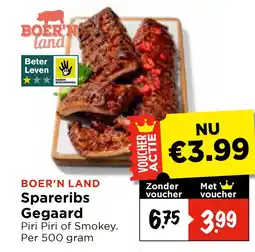 Vomar Voordeelmarkt BOER'N LAND Spareribs Gegaard aanbieding
