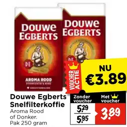 Vomar Voordeelmarkt Douwe Egberts Zonder Snelfilterkoffie aanbieding