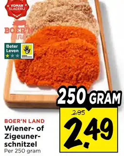 Vomar Voordeelmarkt BOER'N LAND Wiener- of Zigeuner- schnitzel aanbieding