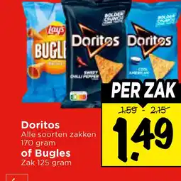 Vomar Voordeelmarkt Doritos of Bugles aanbieding