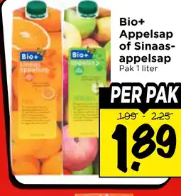 Vomar Voordeelmarkt Bio+ Appelsap of Sinaas- appelsap aanbieding