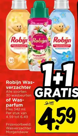 Vomar Voordeelmarkt Robijn Was- verzachter of Was- parfum aanbieding