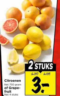 Vomar Voordeelmarkt Citroenen of Grape- fruit aanbieding
