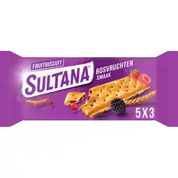 Jumbo Sultana Fruitbiscuit Bosvruchten Smaak 5 Stuks 218 g aanbieding