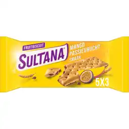 Jumbo Sultana Fruitbiscuit Mango Passievrucht Smaak 218 g aanbieding