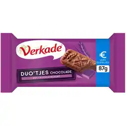 Jumbo Verkade Duo'tjes Chocolade 87 g aanbieding