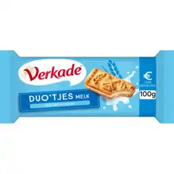 Jumbo Verkade Duo'tjes Melk 100 g aanbieding